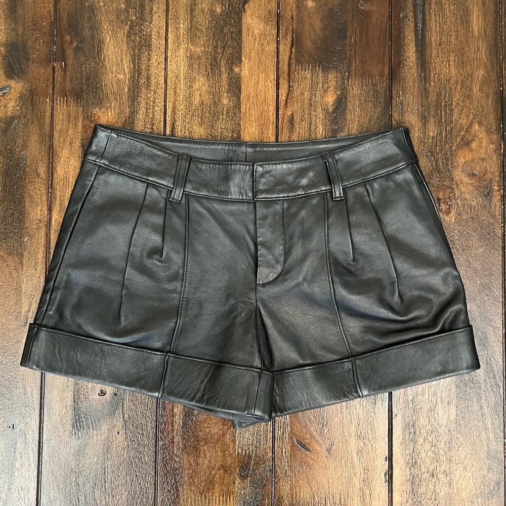 NWOT Haute Hippie Genuine Leather Shorts